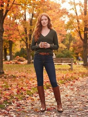 GAP Olive Green V-Neck Sweater